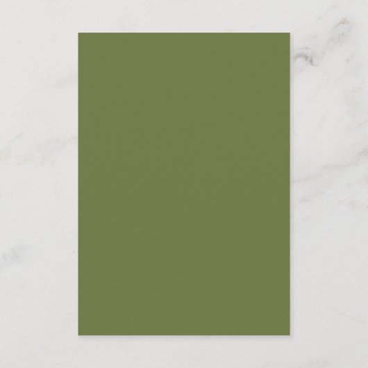 Elegante Floral Sage Green Wedding QR code Details Informatiekaartje (Achterkant)