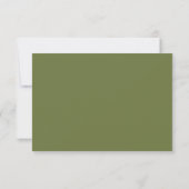 Elegante Floral Sage Green Wedding RSVP Kaart (Achterkant)