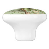 Elegante Floral Sage Keramische Trek Knop (Zijkant)