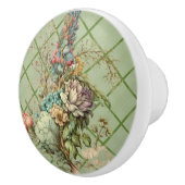 Elegante Floral Sage Keramische Trek Knop (Rechts)