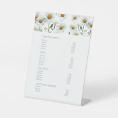 Elegante Floral Salon prijslijst Service Menu Reclamebord Met Voetstuk (Voorkant)