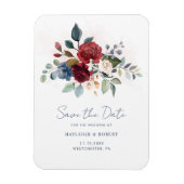 Elegante Floral Script Wedding Save the Date Magneet (Verticaal)