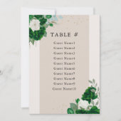 Elegante Floral Smaragd Groene Tafel Zitkaart (Voorkant)