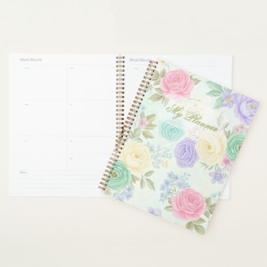 Elegante Floral Spiral Bound Planner (Display)