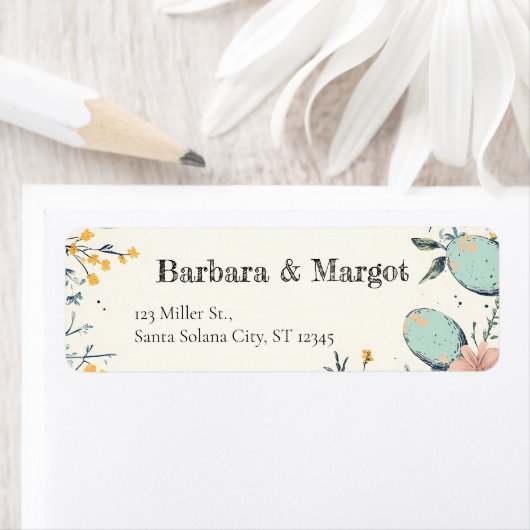 Elegante Floral Spring Easter Egg Hunt Etiket (Insitu)