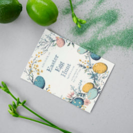 Elegante Floral Spring Easter Egg Hunt Kaart