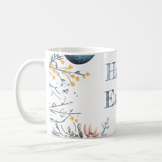 Elegante Floral Spring Easter Egg Hunt Koffiemok (Links)