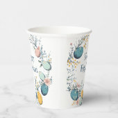Elegante Floral Spring Easter Egg Hunt Papieren Bekers (Rechts)