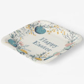 Elegante Floral Spring Easter Egg Hunt Papieren Bordje (Gebogen)