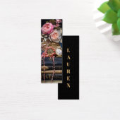 Elegante Floral Stack van Boeken Bladwijzer Mini Visitekaartjes (Bureau)