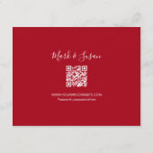 Elegante Floral Traditionele Chinese Bruiloft RSVP (Achterkant)