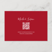 Elegante Floral Traditionele Chinese Bruiloft RSVP (Achterkant)