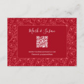 Elegante Floral Traditionele Chinese Bruiloft RSVP (Achterkant)