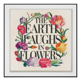 Elegante Floral Typography Muur Perfect Poster