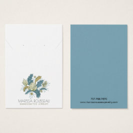 Elegante Floral Vines Oorbel Ketting Display Kaart