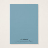 Elegante Floral Vines Oorbel Ketting Display Kaart (Achterkant)