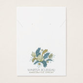 Elegante Floral Vines Oorbel Ketting Display Kaart (Voorkant)