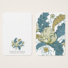 Elegante Floral Vines Oorbel Ketting Display Kaart