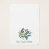 Elegante Floral Vines Oorbel Ketting Display Kaart (Voorkant)