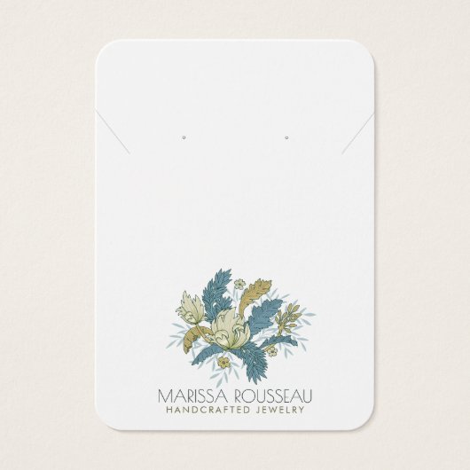 Elegante Floral Vines Oorbel Ketting Display Kaart (Voorkant)