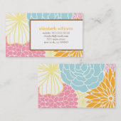 Elegante Floral visitekaartjes Contactkaartje (Voorkant / Achterkant)