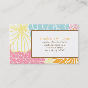 Elegante Floral visitekaartjes Contactkaartje
