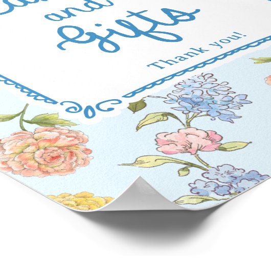 Elegante Floral Vrijgezellenfeest Kaarten en gesch Poster (Hoek)