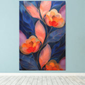 Elegante Floral Wall Decor Canvas Afdruk (Insitu (Houten vloer))