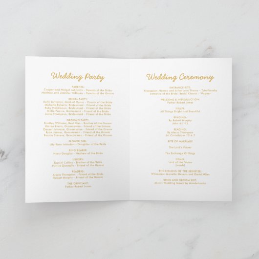 Elegante Floral Waterverf bruiloft Programma (Binnen)