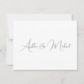 Elegante Floral Waterverf Flat Dank u kaart (Voorkant)