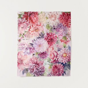 Elegante Floral Waterverf foto achtergrond Wandkleed