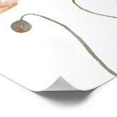 Elegante Floral Waterverf IJslandse papaver Poster (Hoek)