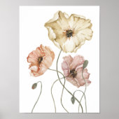 Elegante Floral Waterverf IJslandse papaver Poster (Voorkant)