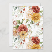 Elegante Floral Waterverf Modern Wedding Kaart (Achterkant)