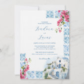 Elegante Floral Waterverf Tegels | Griekenland Huw Kaart (Voorkant)