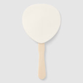 Elegante Floral Wedding Crest Monogram Ivoor Handwaaier (Achterkant)