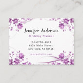 Elegante Floral Wedding Event Planner Service Visitekaartje (Voorkant)