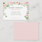 Elegante Floral Wedding Event Planner Service Visitekaartje (Voorkant / Achterkant)