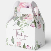 Elegante Floral Wedding Favoriete Boxen Bedankdoosjes (Achterkant)
