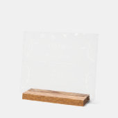 Elegante Floral Wedding Favors Sign Acryl Bord (Hoek)