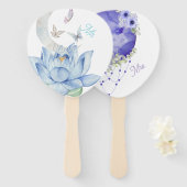Elegante Floral Wedding Hand Fans – Mr & Mrs Set Handwaaier (Voorkant en achterkant)
