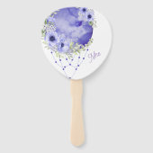 Elegante Floral Wedding Hand Fans – Mr & Mrs Set Handwaaier (Achterkant)