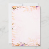 "Elegante Floral Wedding Invitation" Kaart (Achterkant)