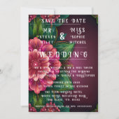 Elegante Floral Wedding Invitation Suite Kaart (Voorkant)