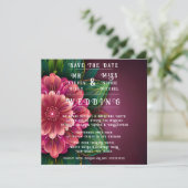 Elegante Floral Wedding Invitation Suite Save The Date (Staand voorkant)