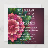 Elegante Floral Wedding Invitation Suite Save The Date (Voorkant)