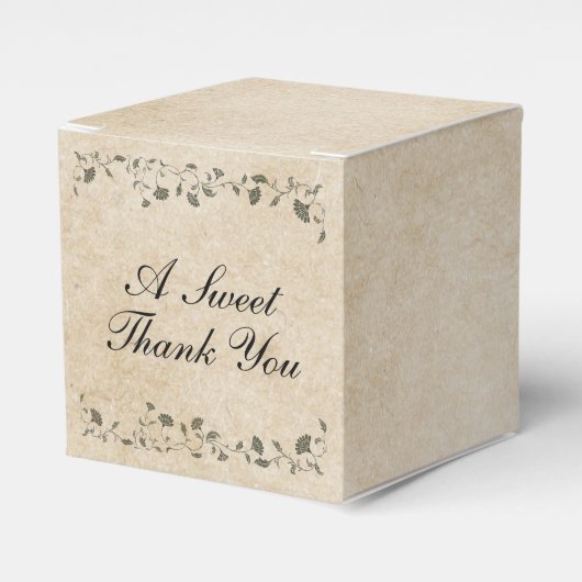 Elegante  Floral Wedding Library Dank u Bedankdoosjes (Voorkant Zijde)