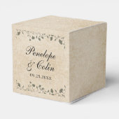 Elegante  Floral Wedding Library Dank u Bedankdoosjes (Achterkant)