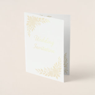 Elegante Floral Wedding Note Kaart