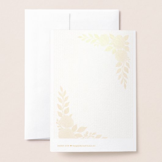 Elegante Floral Wedding Note Kaart (Met envelop)